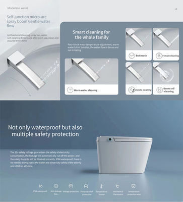 wall hung elongated intelligent toilet for disabled person 6.0L Flushing