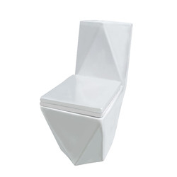 Dual Flush Elongated One Piece Toilet Washdown With Soft-Closing Seat