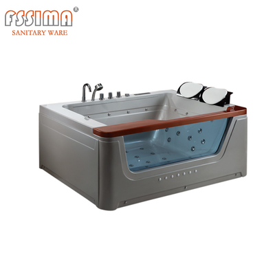1700mm 66in Freestanding Jetted Bathtub Small Waterfall Spa Whirlpool