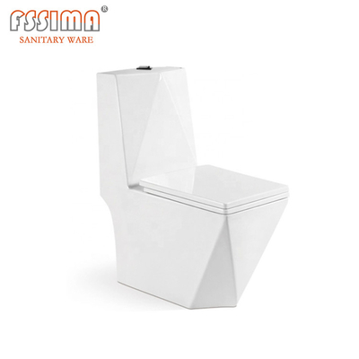 Bathroom 185mm P Trap S Trap WC Diamond Shape Ceramic One Piece Toilet